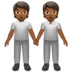 🧑🏾‍🤝‍🧑🏾 people holding hands: medium-dark skin tone display on Apple